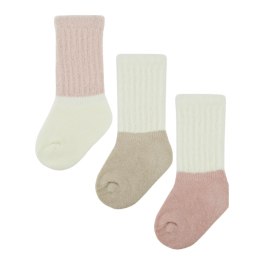 NOVITI SF027-G-01 Skarpety dziewczęce z puszystym ściągaczem długie mix 6-12m