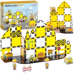 WOOPIE Magneyczne Klocki Konstrukcyjne 7,5 cm Plac Budowy STEAM 47 el.