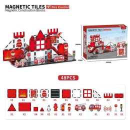 Zestaw Klocków Magnetycznych Straż Pożarna 48el.