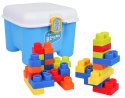 Zestaw Miękkich Klocków + Krzesełko Schowek Niebieskie