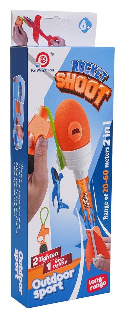 Zestaw Samolot Niebieski 2w1 z Wyrzutnią