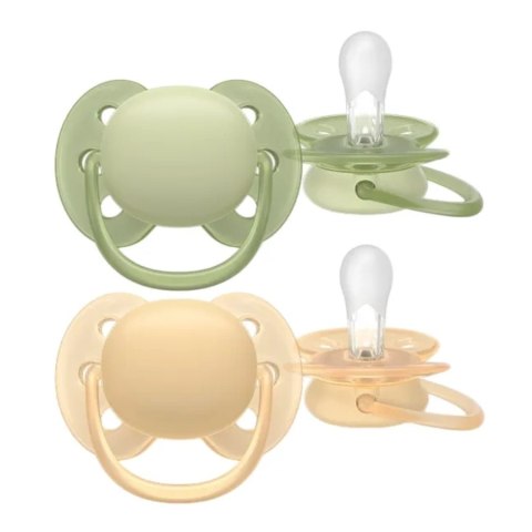 AVENT SCF091/45 Smoczek Ultra Soft 6-18m beżowy / oliwkowy