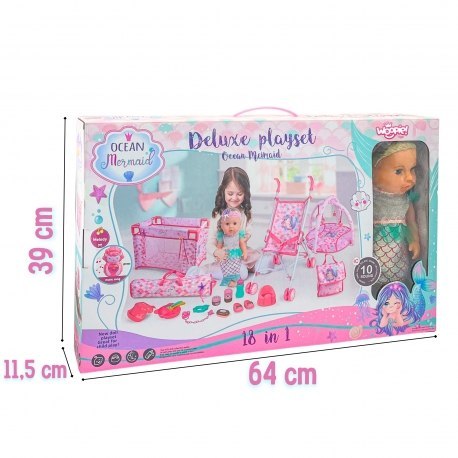 WOOPIE 56331 Zestaw Opiekunki z lalką 18w1