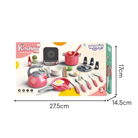 WOOPIE 56515 Zestaw Narzędzi Kuchennych Różowy 24el.