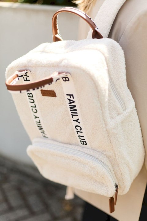 Childhome Plecak Family Club Signature Teddy Off white