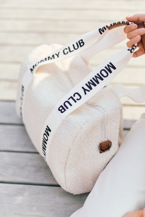 Childhome Torba do wózka Mommy Club Signature Teddy White