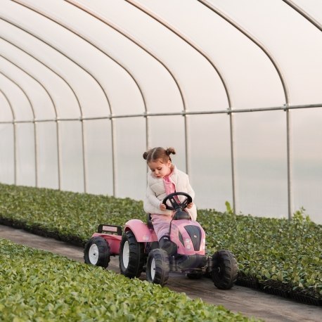 FALK 2056L Traktor Country Star z przyczepą różowy