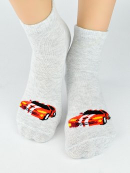 NOVITI SB009-B-02 Skarpety bawełna ABS z silikonem chłopięce 15/18