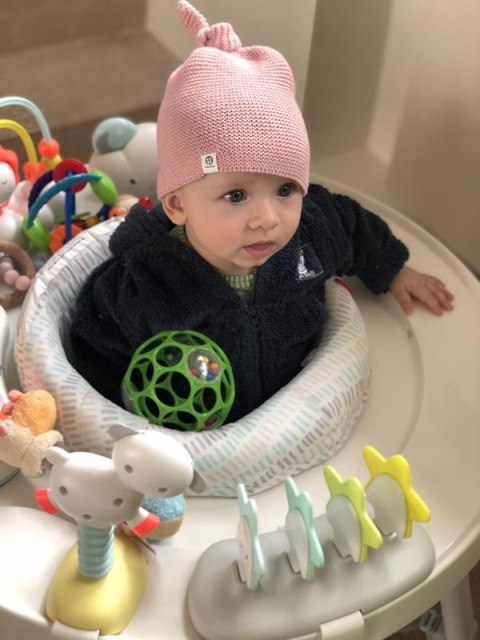 OBALL 11483-12S Piłka z grzechotką 10 cm zielona 0+