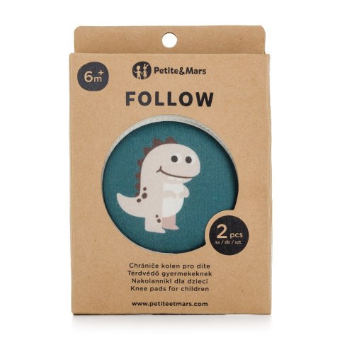 PETITE&MARS 522817 Elastyczne nakolanniki do raczkowania Follow Misty Green 6 m+