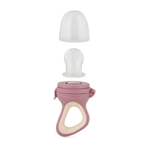 PETITE&MARS 581798 Silikonowy gryzak do podawania owoców dla niemowląt Fruzi Rose Sand 6 m+
