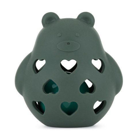 PETITE&MARS 606817 Silikonowa zabawka z grzechotką Bear Basil Misty Green