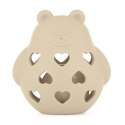 PETITE&MARS 606818 Silikonowa zabawka z grzechotką Bear Basil Desert Sand
