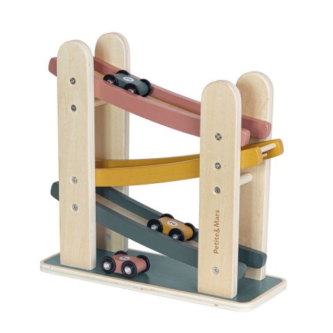 PETITE&MARS 610726 Drewniana zabawka zjeżdżalnia - tor Milky Way Aurora Pink 18 m+