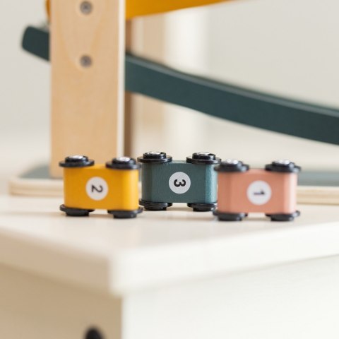 PETITE&MARS 615726 Drewniana zabawka zjeżdżalnia - tor Milky Way Cosmic Blue 18 m+