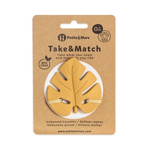 PETITE&MARS 701819 Silikonowy gryzak TAKE&MATCH Intense Ochre 0+
