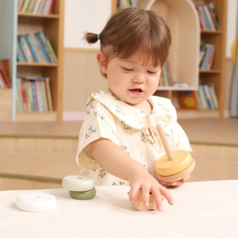 VIGA PolarB Drewniana Piramidka Edukacyjna - Ptaszek