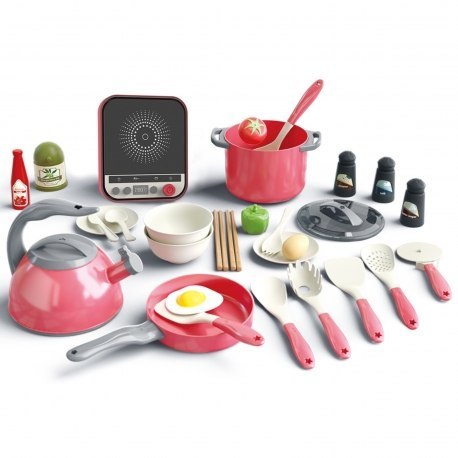 WOOPIE 56515 Zestaw Narzędzi Kuchennych Różowy 24el.