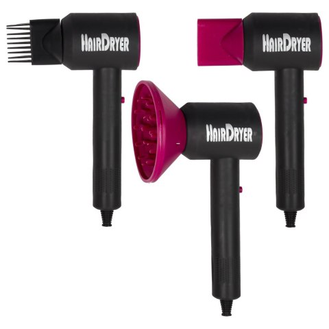 Zestaw fryzjerski dla dzieci suszarka prostownica światło dźwięk 19 elementów