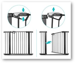 MILLY MALLY 6577 Bramka zabezpieczająca - barierka na schody z rozszerzeniem Guardy 104 Black