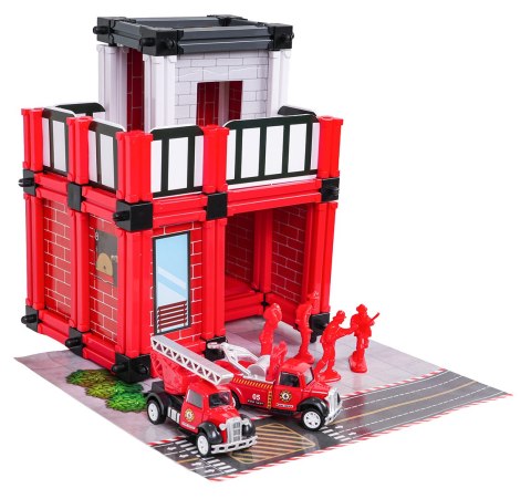 Zestaw Garaż Straż Pożarna + Akcesoria i Figurki