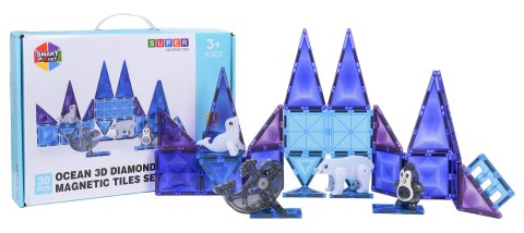 Zestaw Klocków Magnetycznych ICE SNOW 30el.