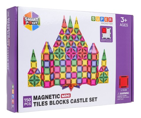 Zestaw Kolorowych Klocków Magnetycznych 150el.