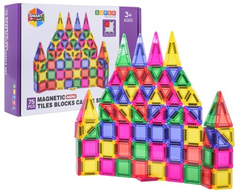 Zestaw Kolorowych Klocków Magnetycznych 75el.