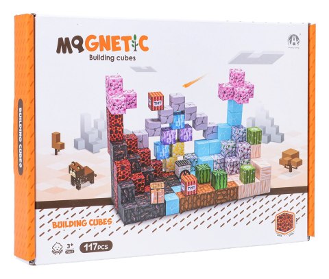 Zestaw Kostek, Klocków Magnetycznych 117el.