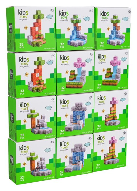 Zestaw Kostek, Klocków Magnetycznych 384el.