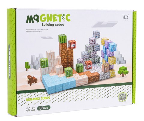 Zestaw Kostek, Klocków Magnetycznych 88el.