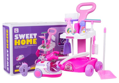 Zestaw Sprzątający Różowy + Akcesoria