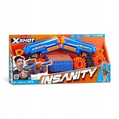 Zuru X-Shot PISTOLETY Insanity Double Manic AIR POCKET#G2