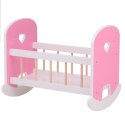 Drewniana kołyska Baby Rose dla lalek 35-45 cm