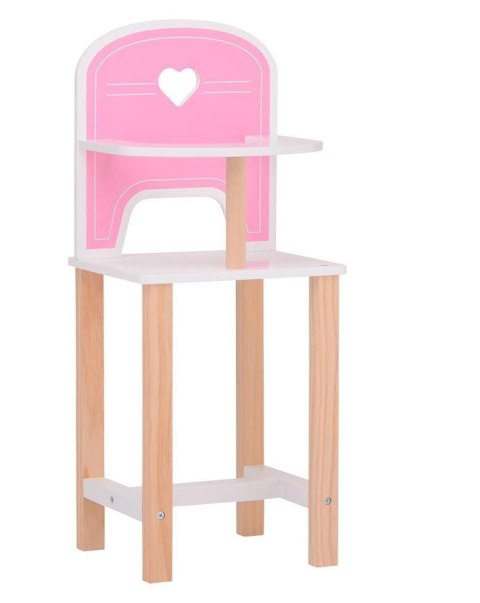 Drewniane krzesełko Baby Rose dla lalek 35-45 cm