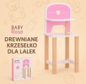 Drewniane krzesełko Baby Rose dla lalek 35-45 cm