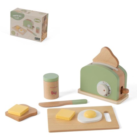 Drewniany toster i zestaw śniadaniowy DANTOY