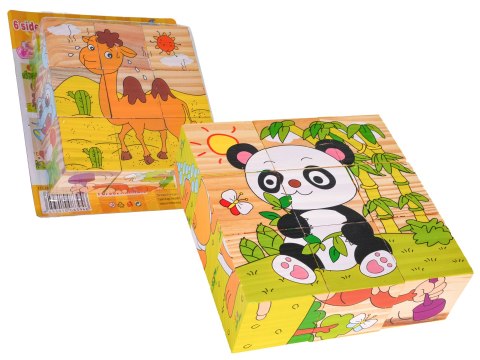 Klocki Drewniane Dla Najmłodszych Edycja Egzotyczne Zwierzątka