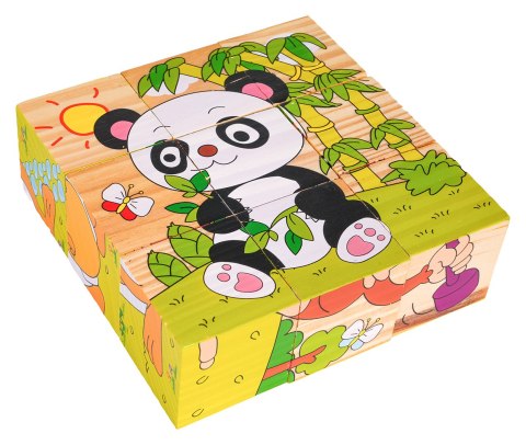 Klocki Drewniane Dla Najmłodszych Edycja Egzotyczne Zwierzątka