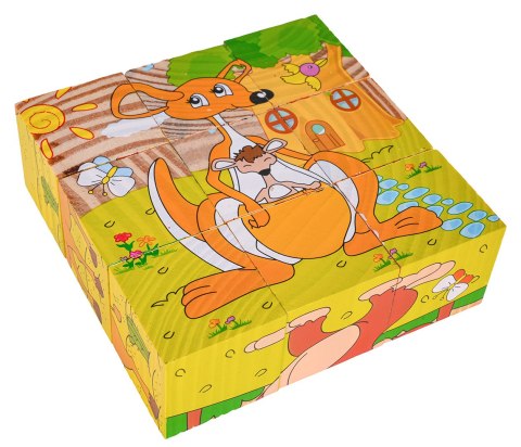 Klocki Drewniane Dla Najmłodszych Edycja Egzotyczne Zwierzątka