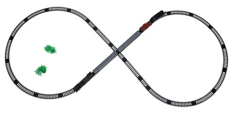 Kolejka Retro z Funkcją Świateł, Dźwięku i Dymu 216cm