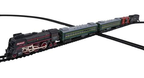 Kolejka Retro z Funkcją Świateł, Dźwięku i Dymu 216cm