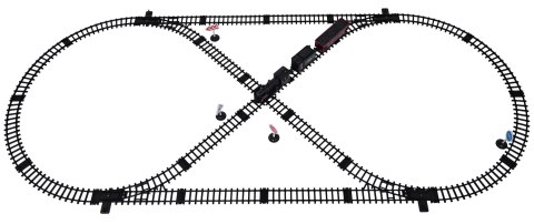 Kolejka Retro z Funkcją Dymu, Świateł i Dźwięku