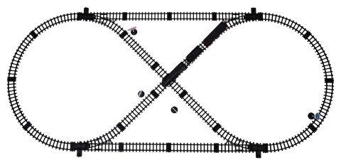 Kolejka Retro z Funkcją Dymu, Świateł i Dźwięku