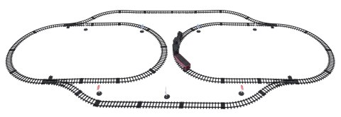 MEGA Kolejka Retro z Funkcją Dymu, Świateł i Dźwięku