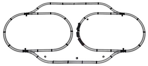 MEGA Kolejka Retro z Funkcją Dymu, Świateł i Dźwięku
