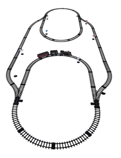 MEGA Kolejka Retro z Funkcją Dymu, Świateł i Dźwięku