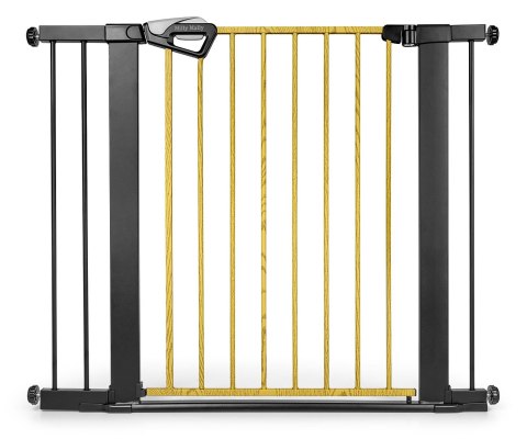 MILLY MALLY 6578 Bramka zabezpieczająca - barierka na schody z rozszerzeniem Guardy 104 Black Natural