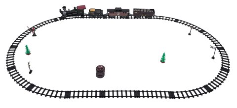 Transportowa Kolejka Retro z Funkcją Świateł, Dźwięku i Dymu 172cm