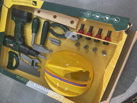 Zestaw Małego Majsterkowicza, Narzędzia, Wkrętarka + Akcesoria Przecena 1